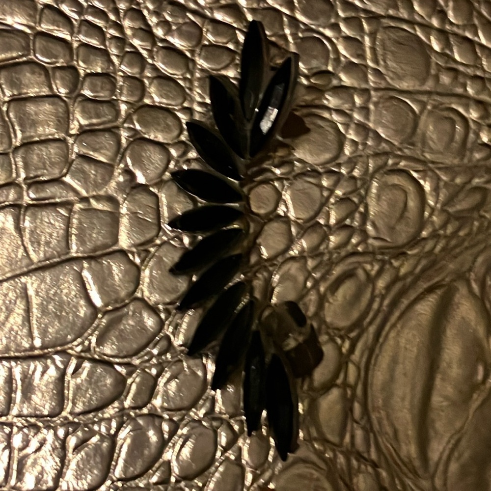 Unique, black, Vintage earring.